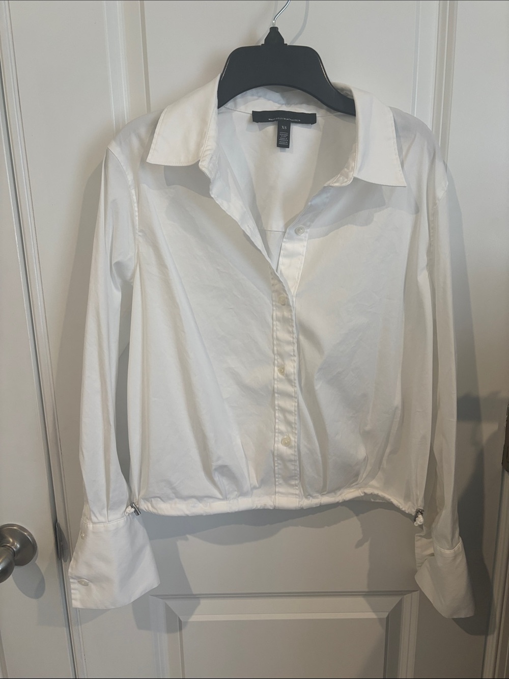 White House Black Market White Button-Down Blouse
